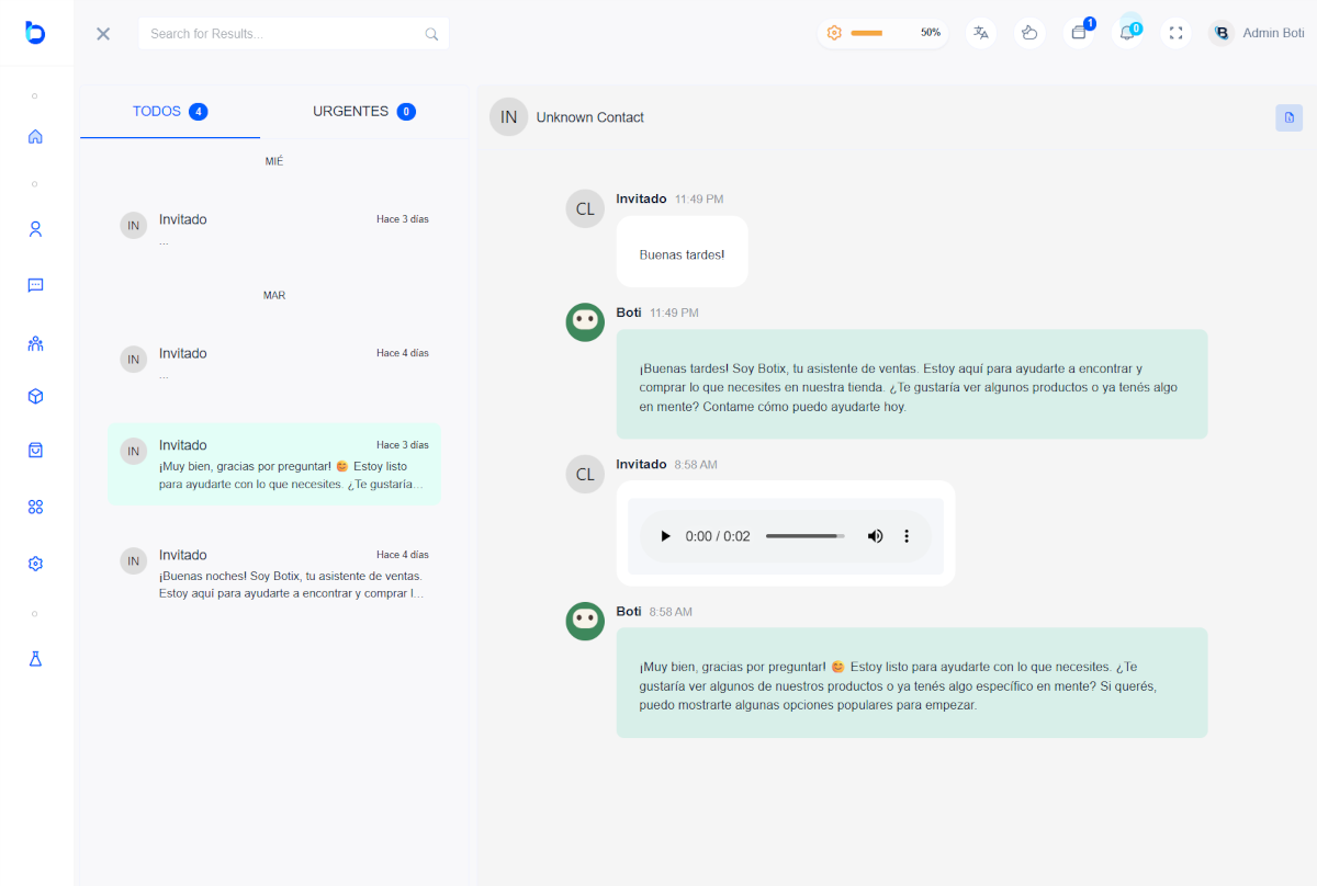 Embudo de ventas Boti